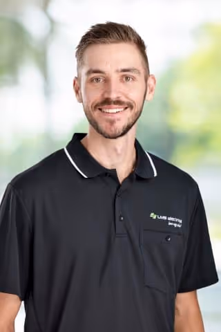 A professional headshot of Mark Van Luyn, LMS Electrical SAA qualified installer.